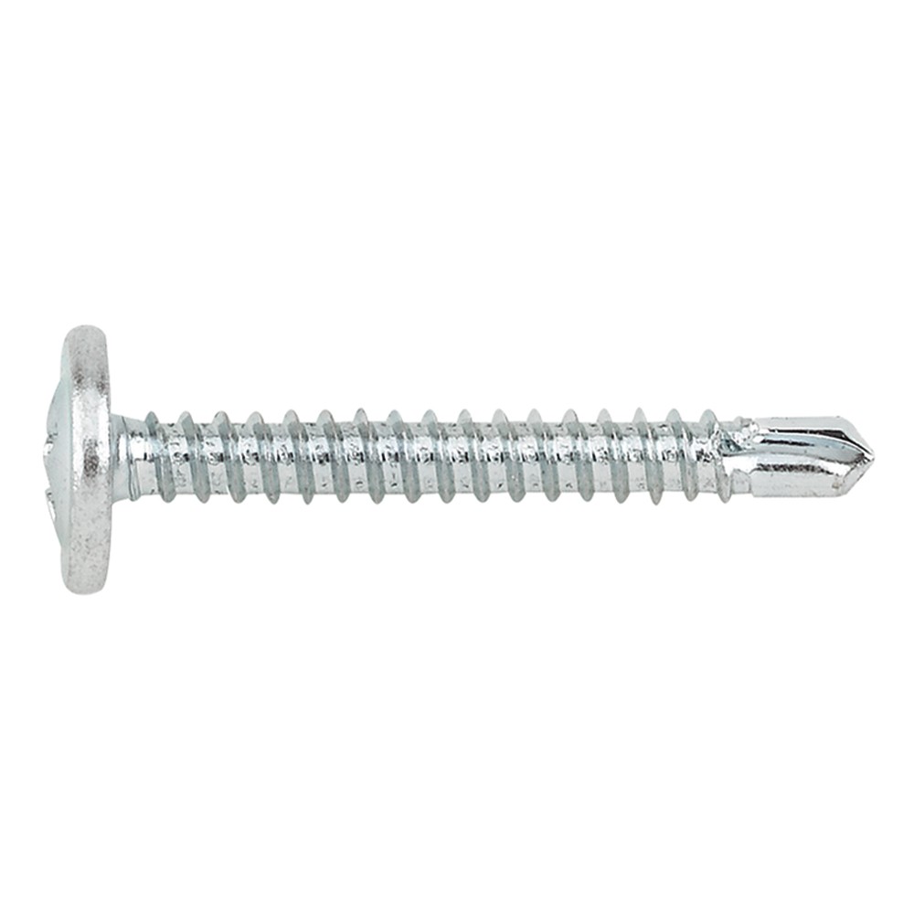 TAEZ [CP] Tornillo autotaladrante de cabeza alomada baja y arandela estampada. Zincado. Huella PH
